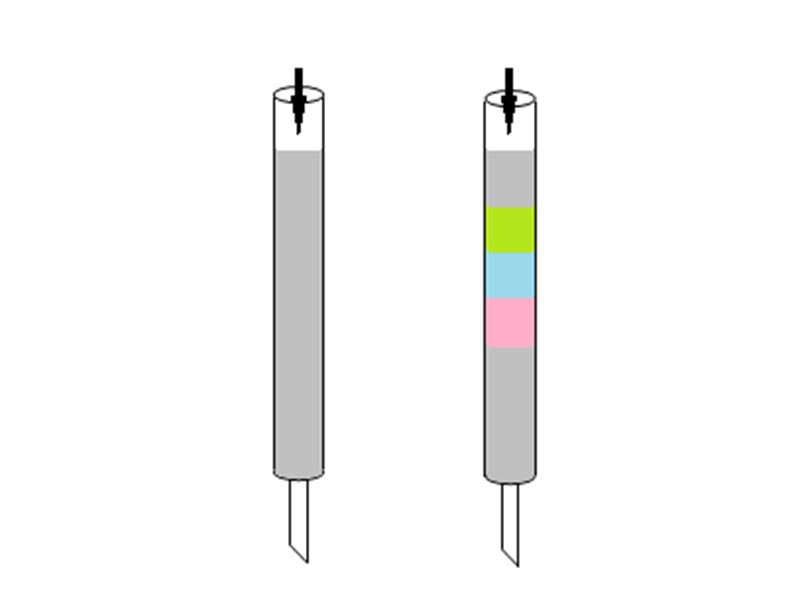 Figure 2 Tswett's chromatograph